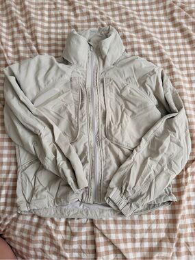lululemon athletica Light Gray Bomber Jacket